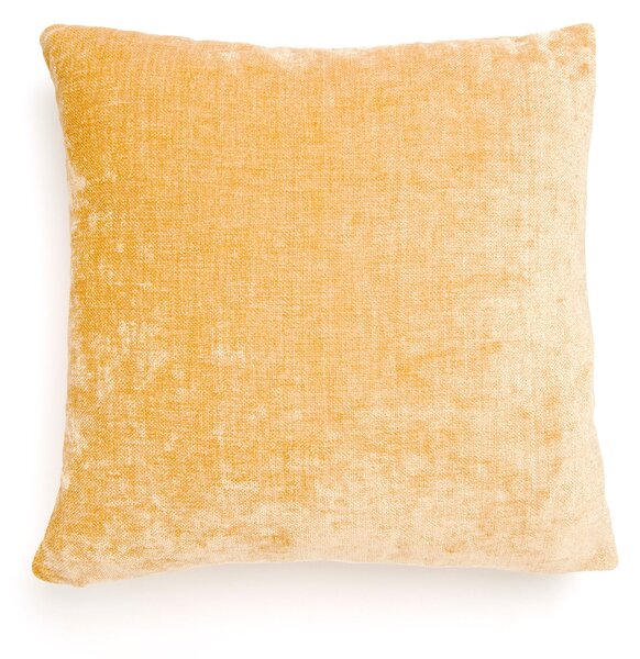 Chenille Cushion Cover Yellow