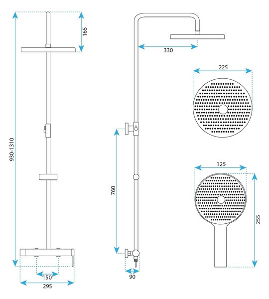 Shower set Rea Foss Clif Titan
