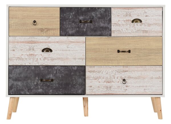 Nordic Merchant Chest White, Grey and Brown