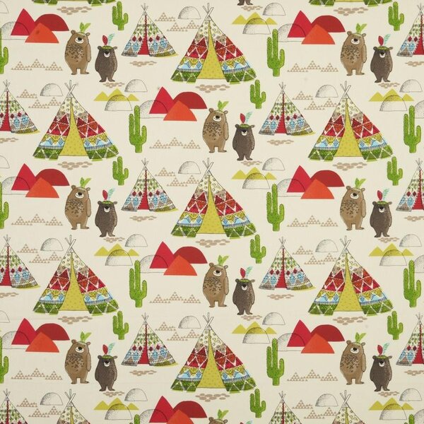 Tipi Curtain Fabric Rouge
