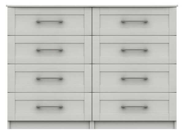 Ethan Wide 8 Drawer Chest White