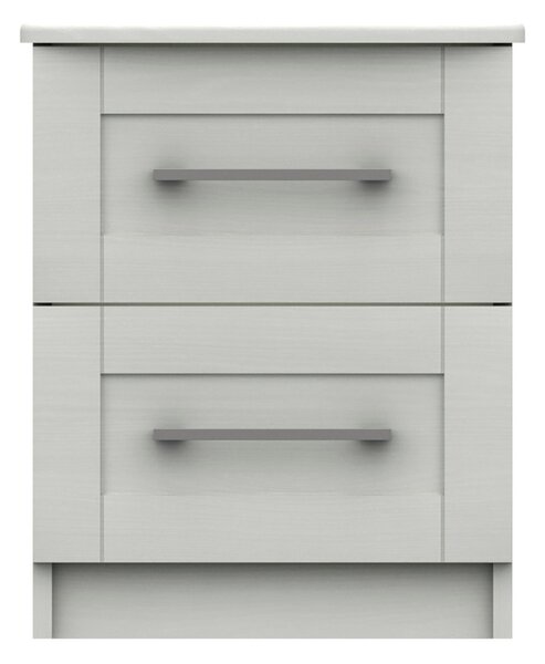 Ethan 2 Drawer Bedside Table White