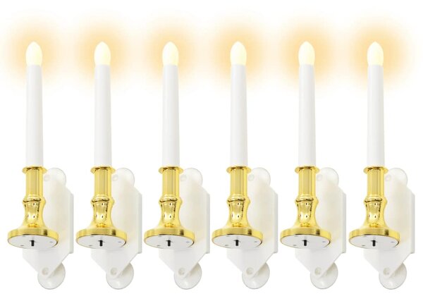6 Piece Warm White LED Lights Solar Candles