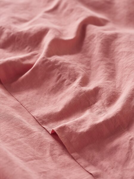 Dusty Pink Linen Blend Flat Sheet | Single | Piglet in Bed