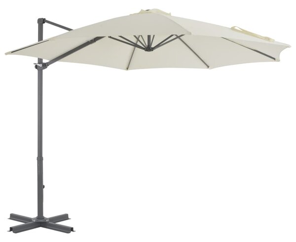 Cantilever Umbrella with Aluminium Pole Sand 300 cm