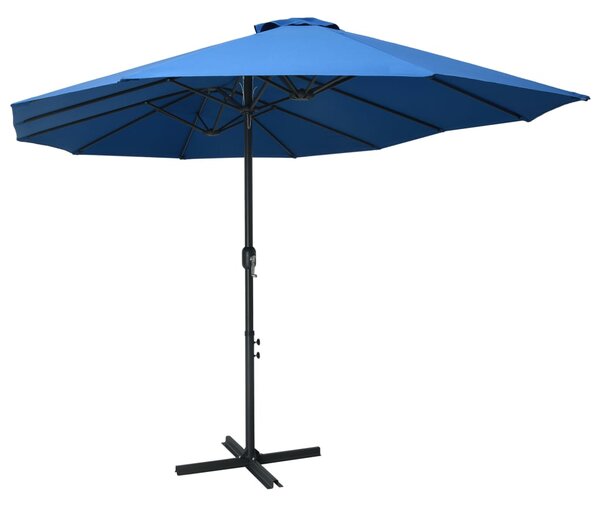 Outdoor Parasol with Aluminium Pole 460x270 cm Blue