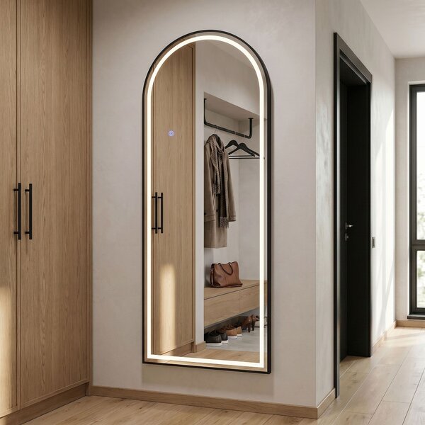 Mirror LED Orbit 60x170cm Black