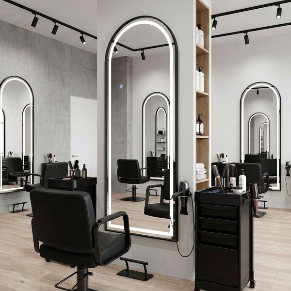 Mirror LED Orbit 60x170cm Black