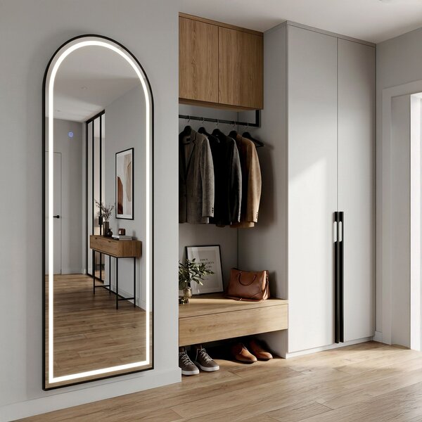 Mirror LED Orbit 60x170cm Black