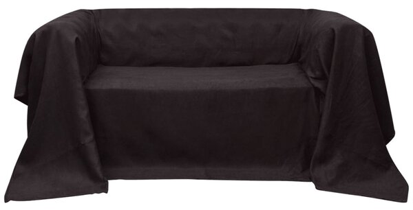 Micro-suede Couch Slipcover Brown 140 x 210 cm