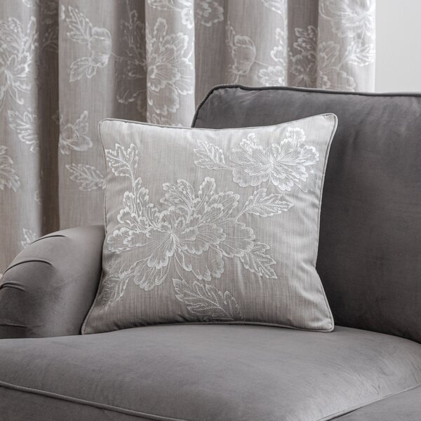 Flourish Cushion Grey/White