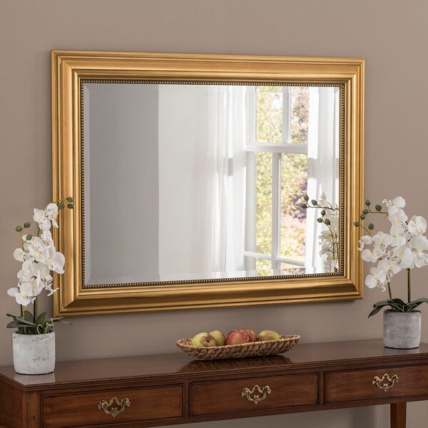 Yearn Beaded Mirror, Gold Effect Effect Gold