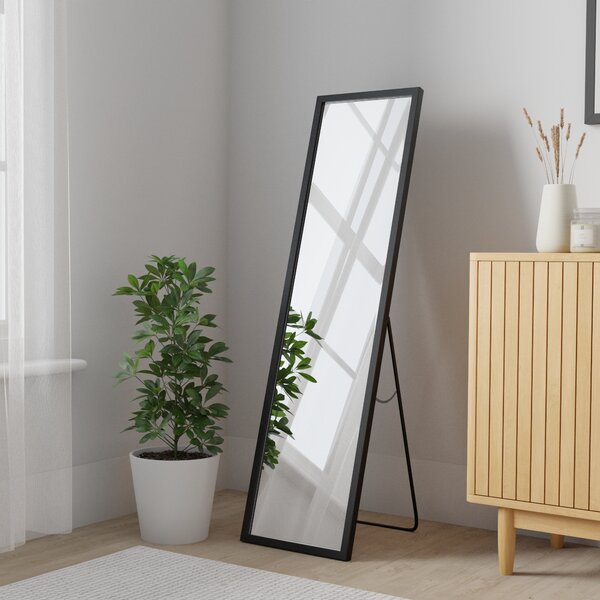 Essentials Free Standing Mirror, 120cm x 30cm Black