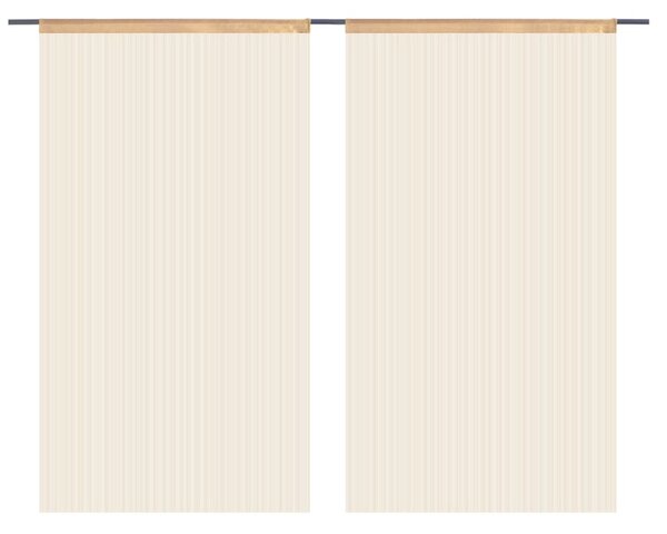 String Curtains 2 pcs 100x250 cm Beige