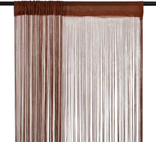String Curtains 2 pcs 140x250 cm Brown