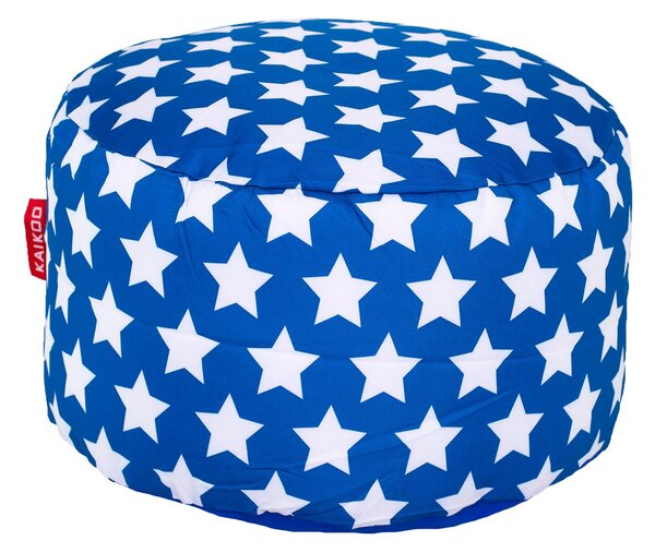 Blue Stars Footstool Blue and White