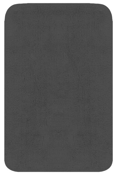 Bathroom Mat Set 2 Pieces Fabric Anthracite