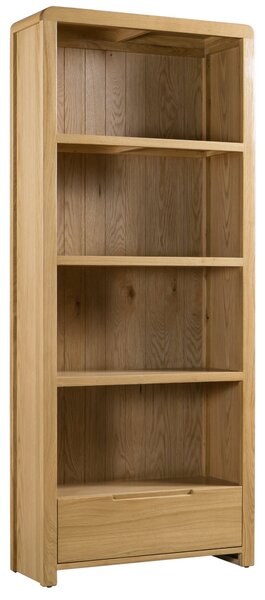 Curve Oak Tall Bookcase Brown