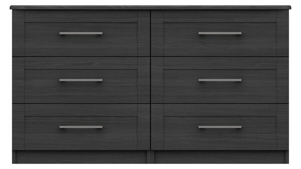 Ethan Wide 6 Drawer Chest Grey