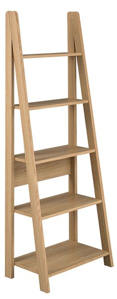 Tiva Oak Finish Ladder Bookcase