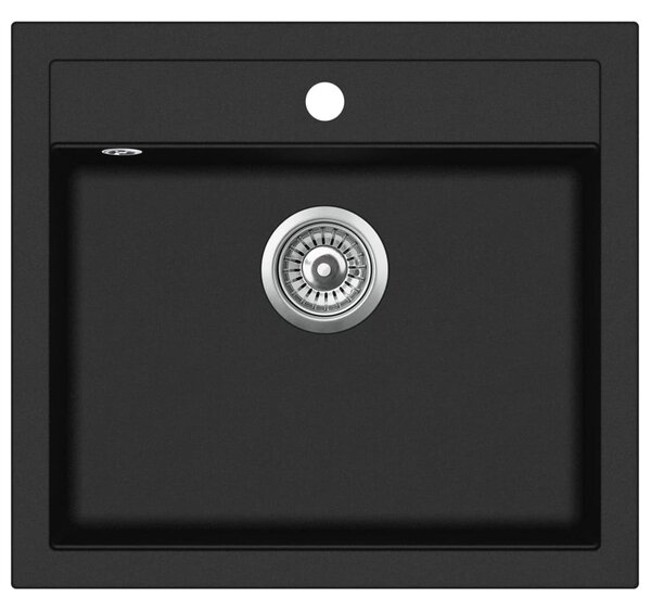 Granite Kitchen Sink Single Basin Black