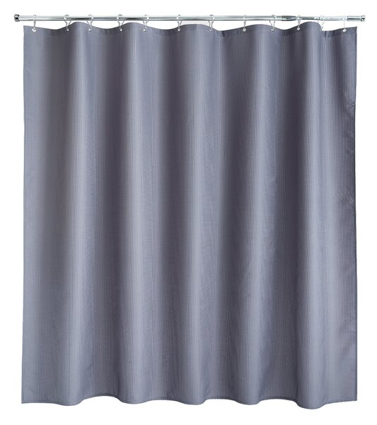 Waffle Grey XL Shower Curtain Grey