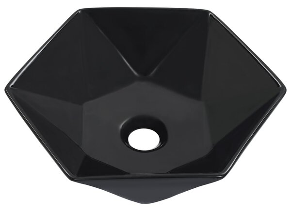 Wash Basin 41x36.5x12 cm Ceramic Black