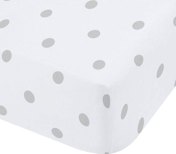 Catherine Lansfield Dotty Brushed Cotton Fitted Sheet Grey