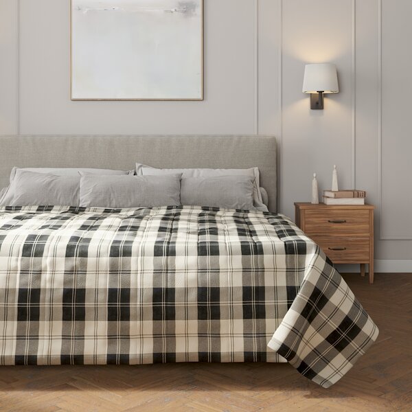 Stripe quilted throw