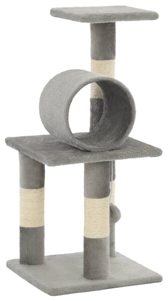 Cat Tree with Sisal Scratching Posts 65 cm Grey