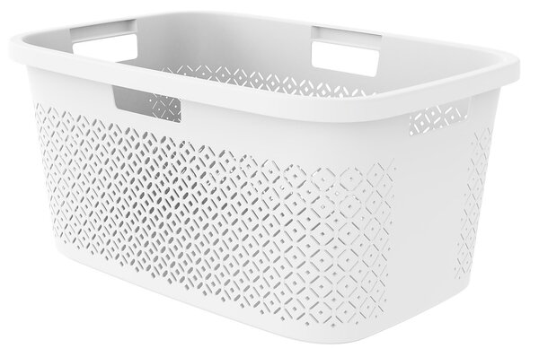 Curver Terrazzo Laundry Basket 47L - White