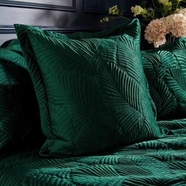 Paoletti Palmeria Emerald Cushion Green
