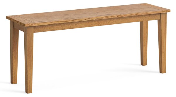 Fran Oak 90cm Dining Bench for 120cm Dining Table | Roseland