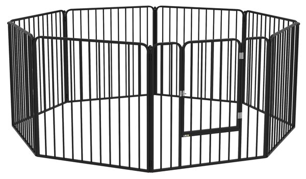 PawHut 8 Panels Heavy Duty Dog Pen, 60cm Height Pet Playpen for Indoor Outdoor, Small Dogs