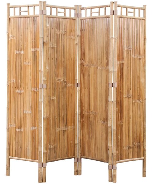 4-Panel Bamboo Room Divider