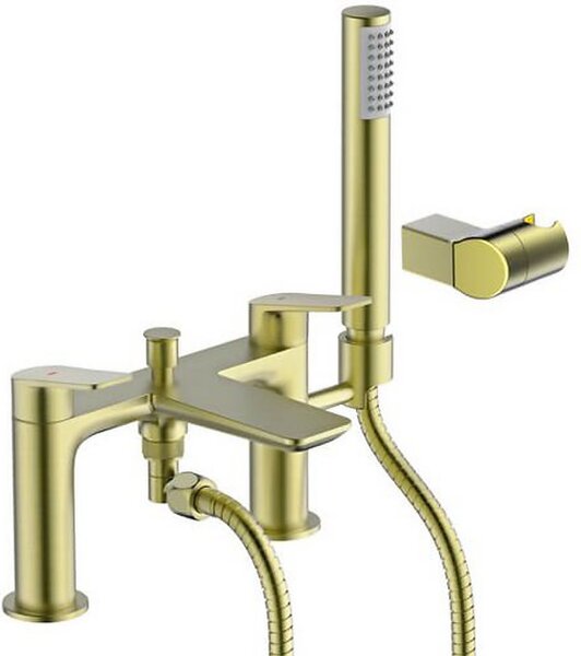 Bathstore Aero Shower Mixer Tap - Brushed Brass