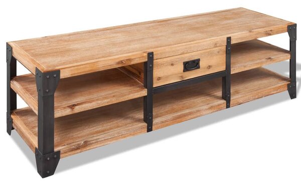 TV Stand Solid Acacia Wood 140x40x45 cm