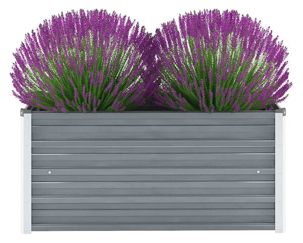 Garden Raised Bed Galvanised Steel 100x40x45 cm Grey