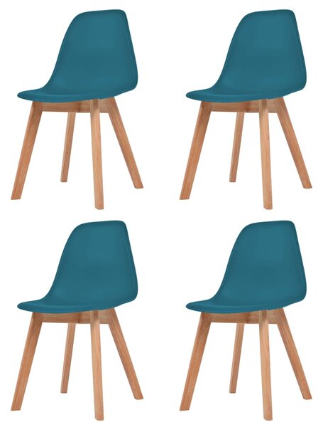 Dining Chairs 4 pcs Turquoise Plastic