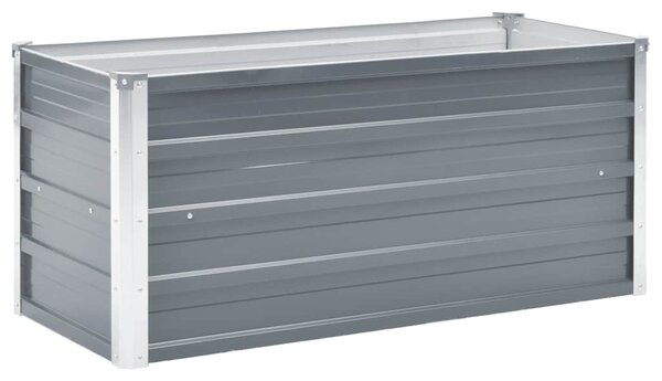 Garden Raised Bed Galvanised Steel 100x40x45 cm Grey