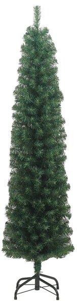 Slim Artificial Christmas Tree with Stand Green 180 cm PVC