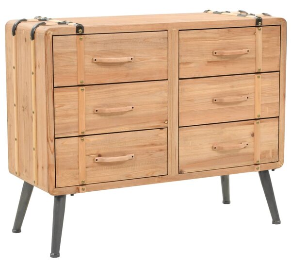Drawer Cabinet Solid Fir Wood 91x35x73 cm