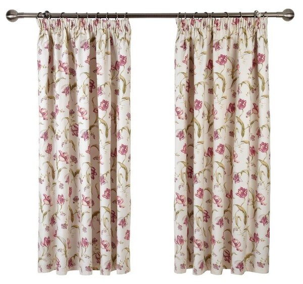 Tulipa Ready Made Lined Curtains Soft Red