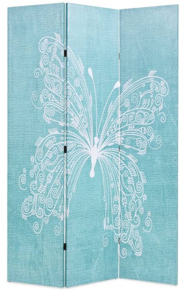 Folding Room Divider 120x170 cm Butterfly Blue