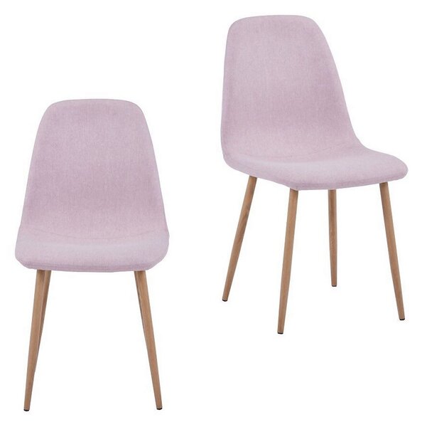 Ludlow Upholstered Dining Chair - Set of 2 - Dusky Pink