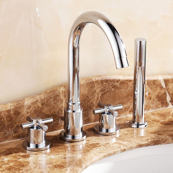 Roman Style Chrome Bathroom Tap & hand Shower