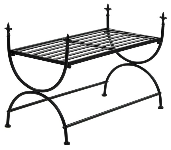 Bench Vintage Style Metal 83x42x55 cm Black