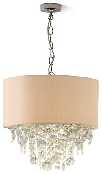 Wedmore Ceiling Light Shade with Crystal Droplets - Cream