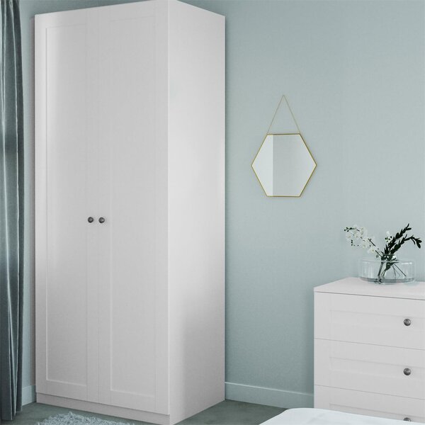 Fitted Bedroom Shaker Double Wardrobe - White