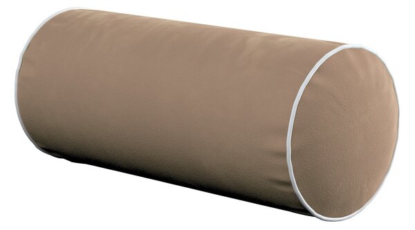 Velvety bolster cushion with piping